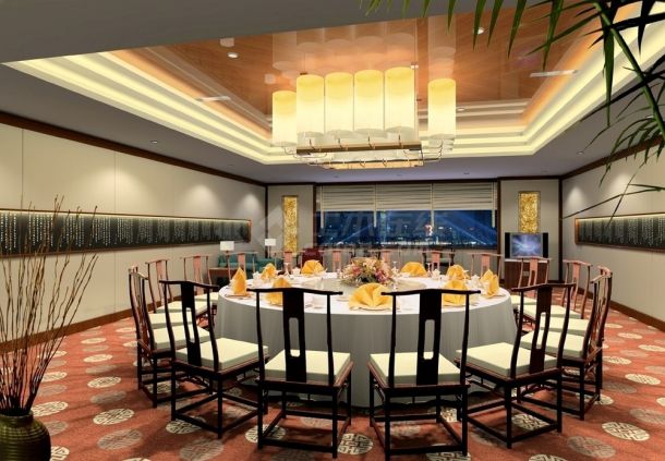 某高档大酒店豪华包间室内装修设计cad全套施工图(含高清效果图)